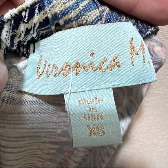 Veronica M Womens Maxi Dress Strapless Solana Multicolor Blouson Size XS - Picture 9 of 10